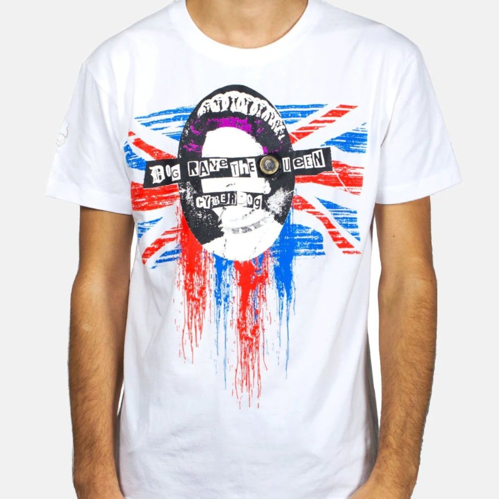 Cyberdog London Men's Dog Rave The Queen Shirt